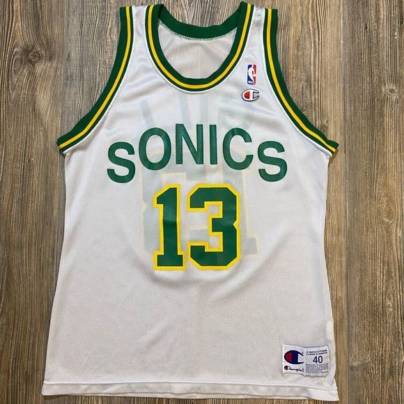 Vintage Other - SOLD ON EBAY Vintage Champion NBA Seattle Supersonics Kendall Gill Basketball